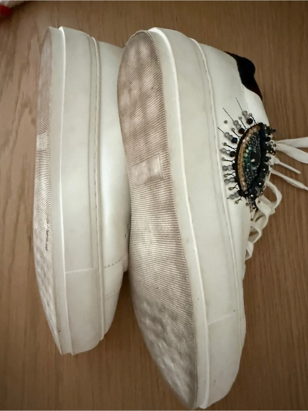 Kurt Geiger Laney Eye embellished platform sneaker Sz 40 - Picture 7 of 8